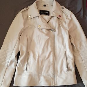 Guess- Cream Leather Jacket